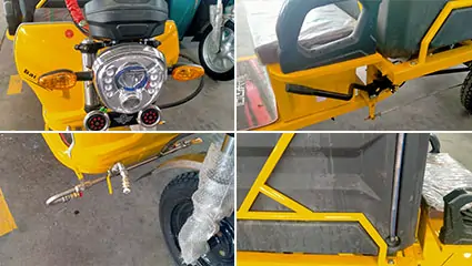Electric high pressure street washing tricycle Vehicle configuration