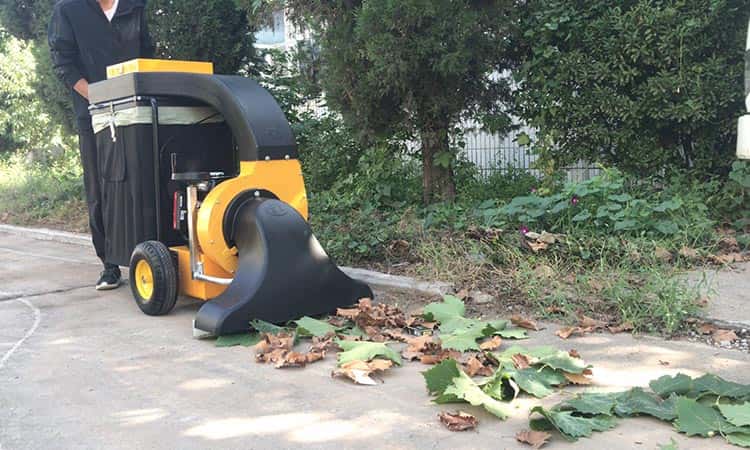 Leaf Suction Machine and Street Washer Work Together to Make the Work Easier