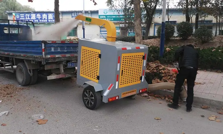 Tractor Towed Vacuum Leaf Collector Machine BY-T3 collecting leaves