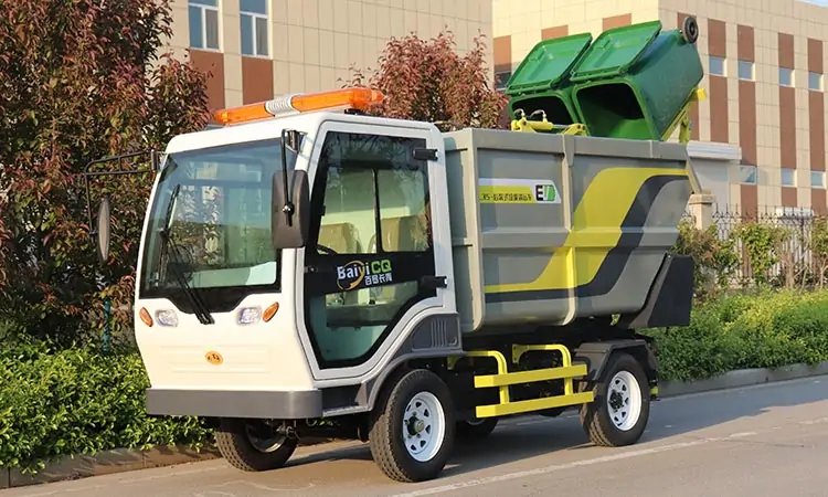 Rear-mounted Bucket Type Electric Four-wheel Garbage Truck