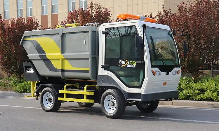 MINI Electric Sanitation Rear Loader Garbage Dump Truck