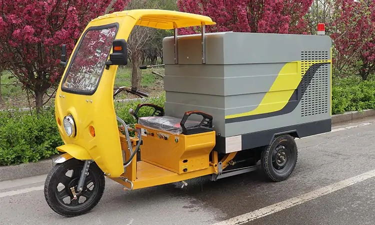 Narrow Street Mini Electric Three-wheel High-pressure Cleaning Vehicle