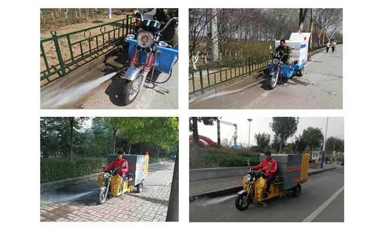 narrow street mini electric tricycle high-pressure cleaning washer vehicle