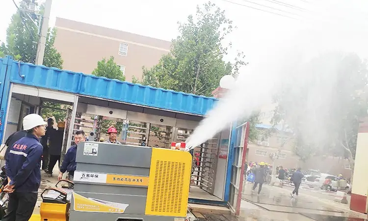 The spray dust reduction effect of Baiyi Evergreen high pressure washing vehicle