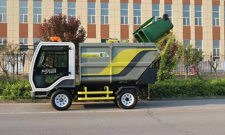 Electric Small Mini Rear Loader Garbage Vehicle Truck