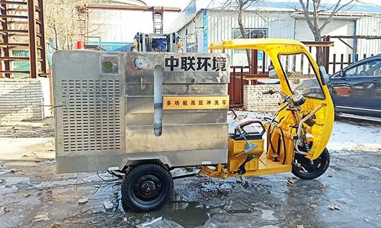 Electric multi-function tricycle sanitation high-pressure washing vehicle customized