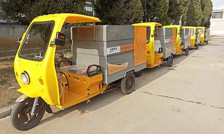Small electric high pressure washing vehicle delivery site