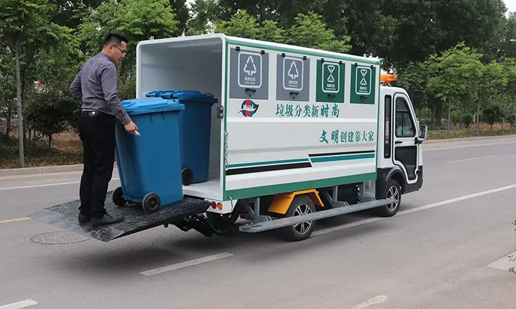 Electric sorting garbage truck