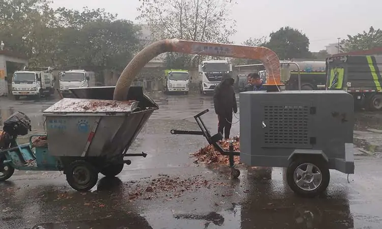 Customer Purchase Trailing Leaf Collector Machine BY-T3