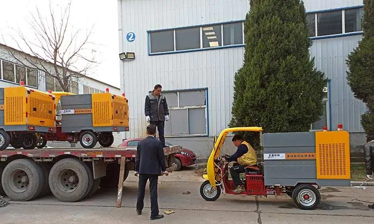 Delivery site of multifunctional road high pressure washing vehicle