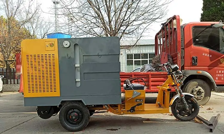 Road high pressure washing vehicle ready for shipment