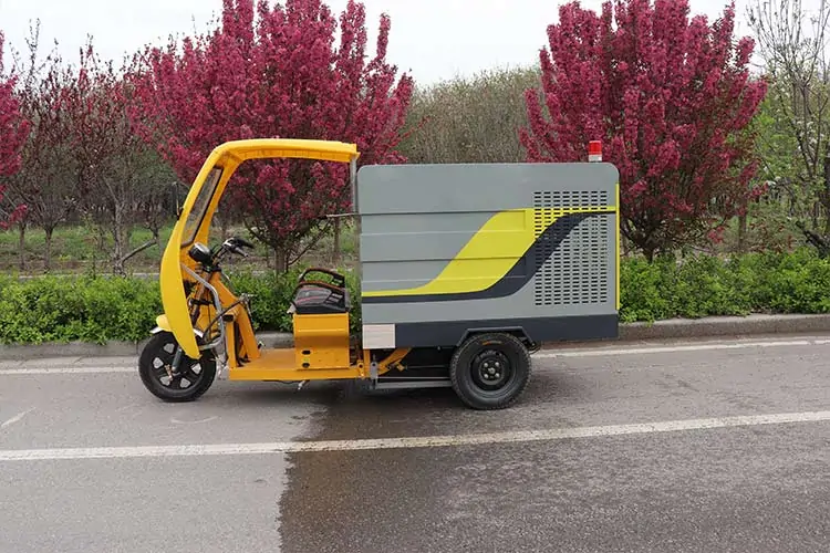 Electric high pressure cleaning washer vehicle
