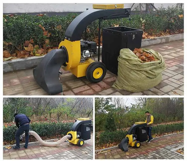 Small Hand Push Leaf Collector Machine