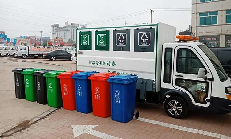Four-classified electric small garbage truck