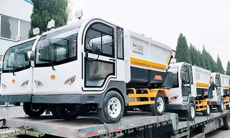 Liaocheng company introduced mini pure electric garbage truck