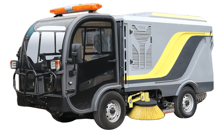 Pure electric road sweeper vehicle