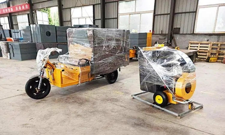 Delivery site of high pressure washer and leaf collector vacuum