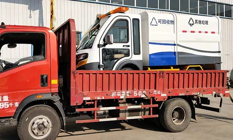 Baiyi garbage sorting truck delivery site
