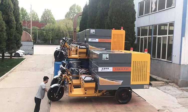 Delivery Site Of 7 Small Electric Street Cleaner Truck Vehicles