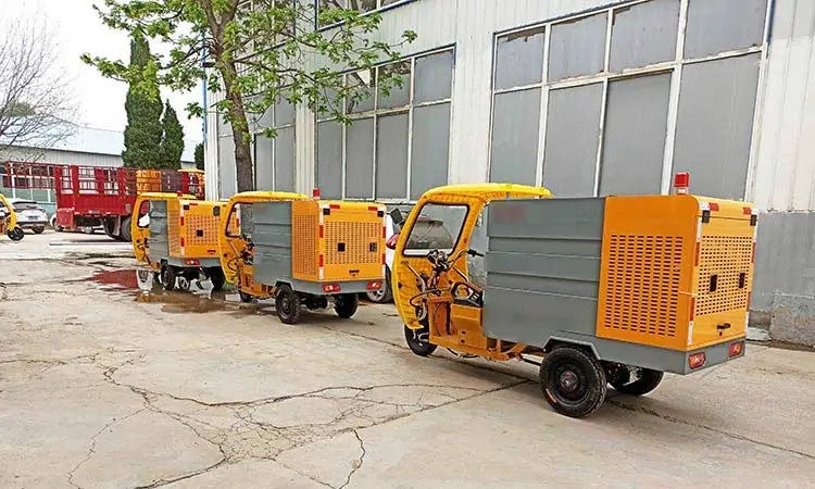 6 units  Electric High Pressure Narrow Street Washing Tricycle delivery site