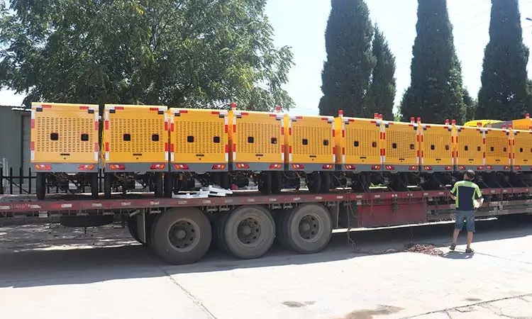 17 vehicles High pressure street washing vehicle loading and delivery site
