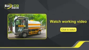 Electric Road Water Sprinkler Tanker Truck BY-X20 Product Video