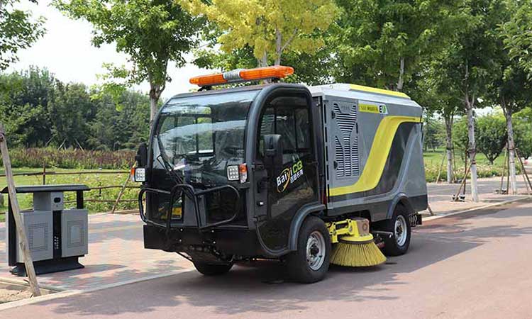 Pure electric road washing and sweeping vehicle BY-CS60 application site