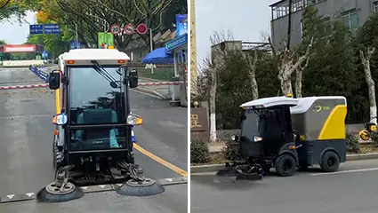 Electric Street Sweeper Machine VehicleBY-JS1450Working Mode