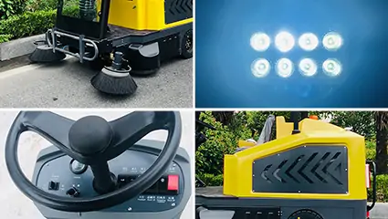 Pure Electric Street  Sweeper Road Sweeper MachineBY-S19Car networking system