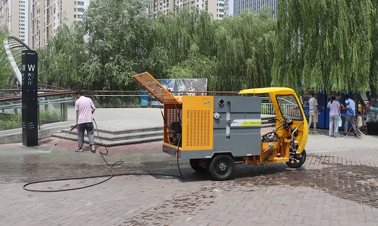 electric multifunctional small street washers vehicle
