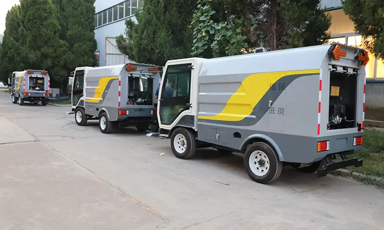 Several Sets Of Street Washing Truck Of A Sanitation Company Are Ready