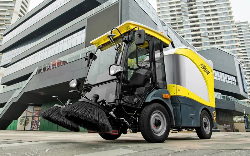 Pure Electric Self Dump Industrial Sweeper Product Introduction