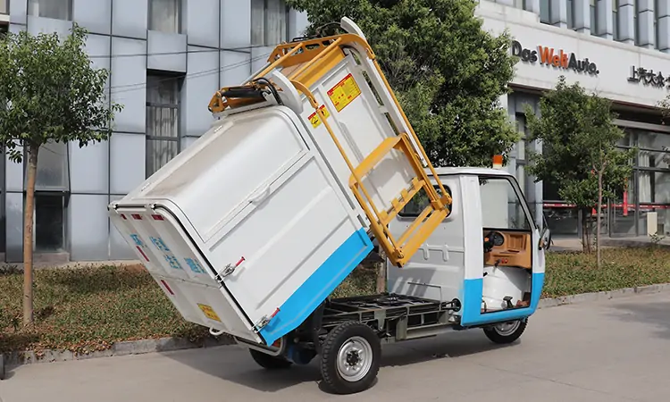 Electric Three-wheel Dump Type Garbage Truck  Advantages