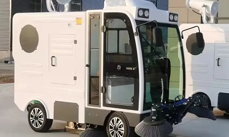 medium-sized electric road sweeper