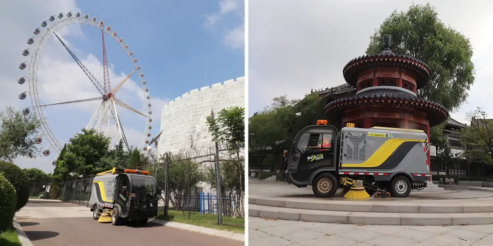 Street Sweeper To Clean The Amusement Park Scenic Spot