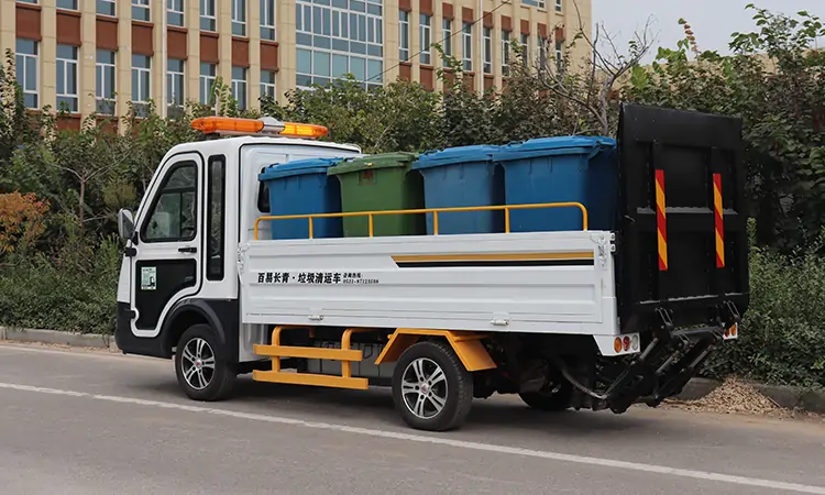 Electric Four-Wheel Hydraulic Tailbed Garbage Vehicle 