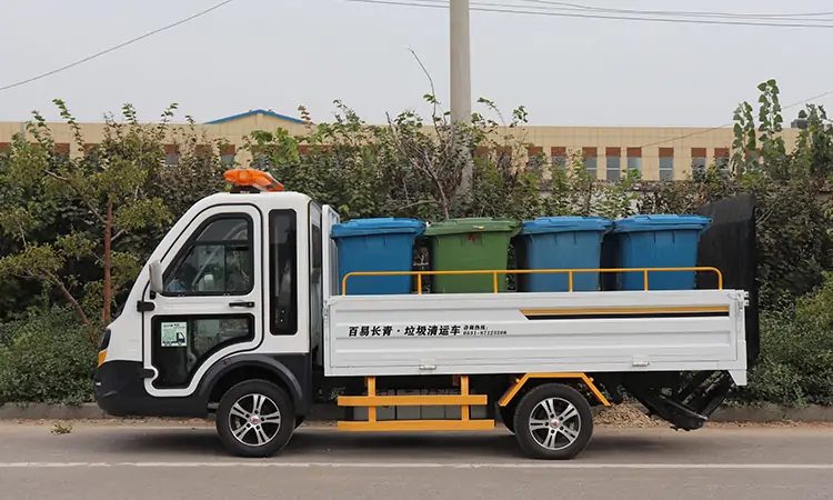 Electric Four-Wheel Hydraulic Tailbed Garbage Vehicle 