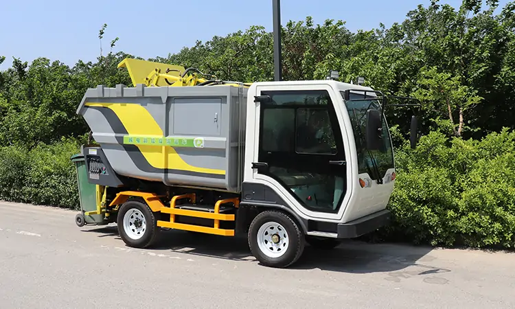 Small Electric Rear-loading Garbage Truck 
