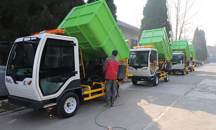 The Structure of an Electric Small Refuse Collection Vehicles