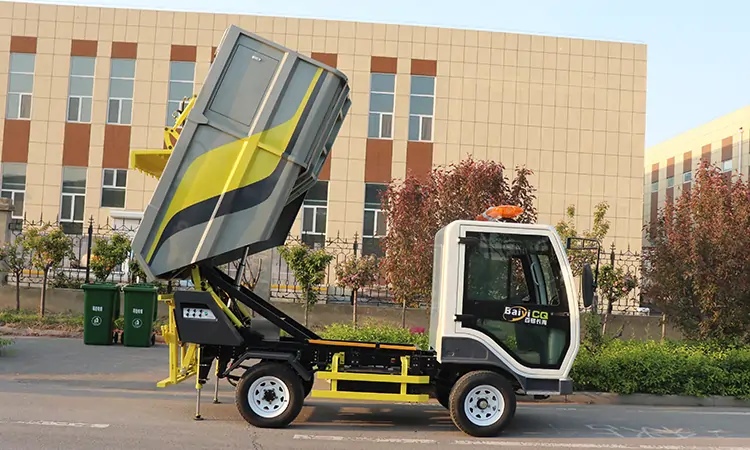 What is a small rear loader garbage truck?
