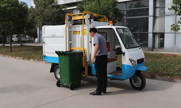 What company makes small electric garbage vehicle?
