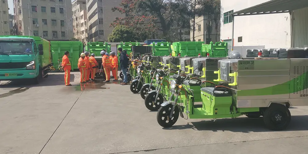 Electric Road Washing Vehicle Delivery Site and Training