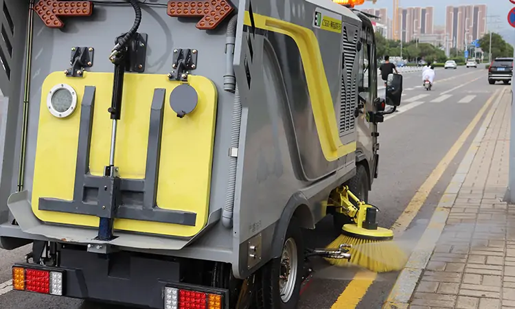 new electric road sweeper