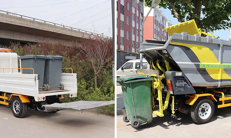 Small electric garbage truck 