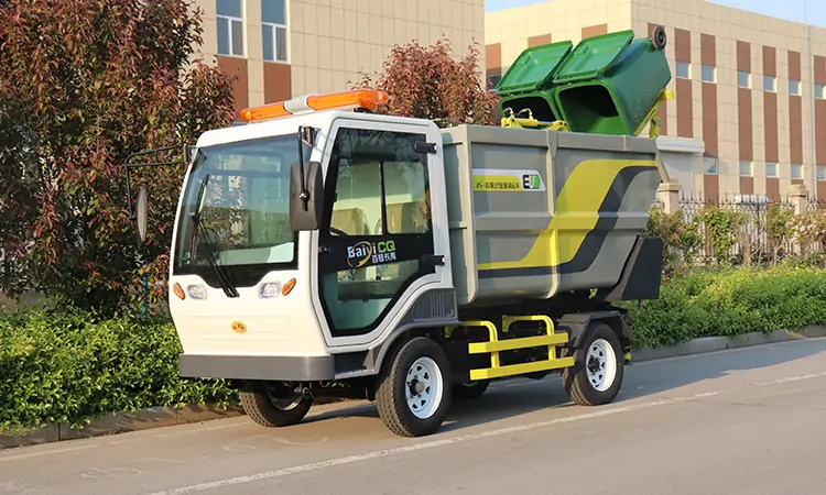 Small electric garbage trucks reduce urban garbage pollution