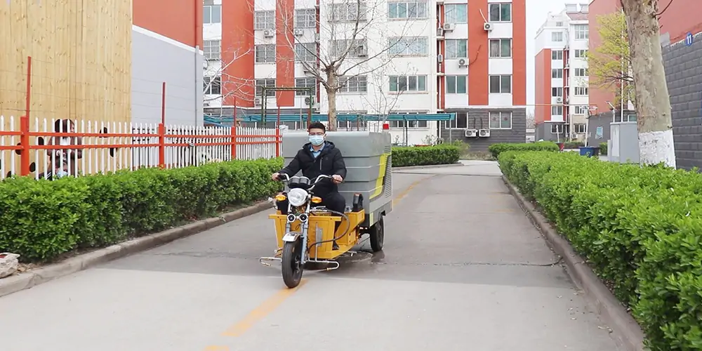 Three-Wheeled Street Washer Tricycle To Solve The Narrow Road Cleaning Work