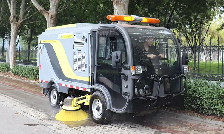 Electric street sweepers are used in coal mines