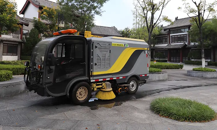 The Electric Sanitation Sweeper Helps the Sanitation Cleaning Work