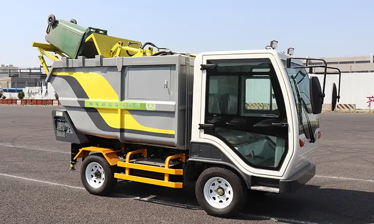 Garbage truck, electric trash truck, back-mounted rubbish truck, community rear loader garbage truck
