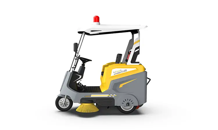 The electric ride-on sweeper has the function of maintaining the ground